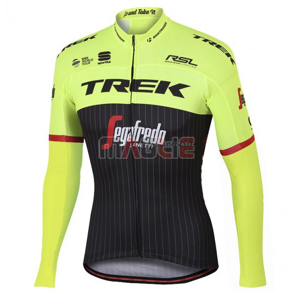 Maglia Trek Segafredo Manica Lunga 2017 Nero e Giallo - Clicca l'immagine per chiudere